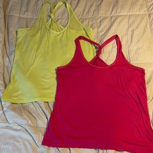 Old Navy 2 Pack Neon Racerback Tank Tops